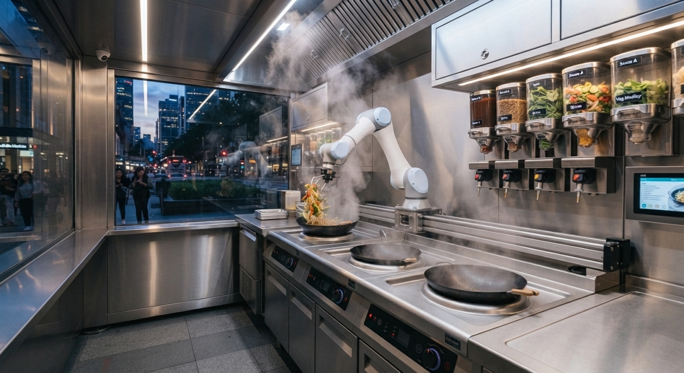 Robot Arm Wok Action